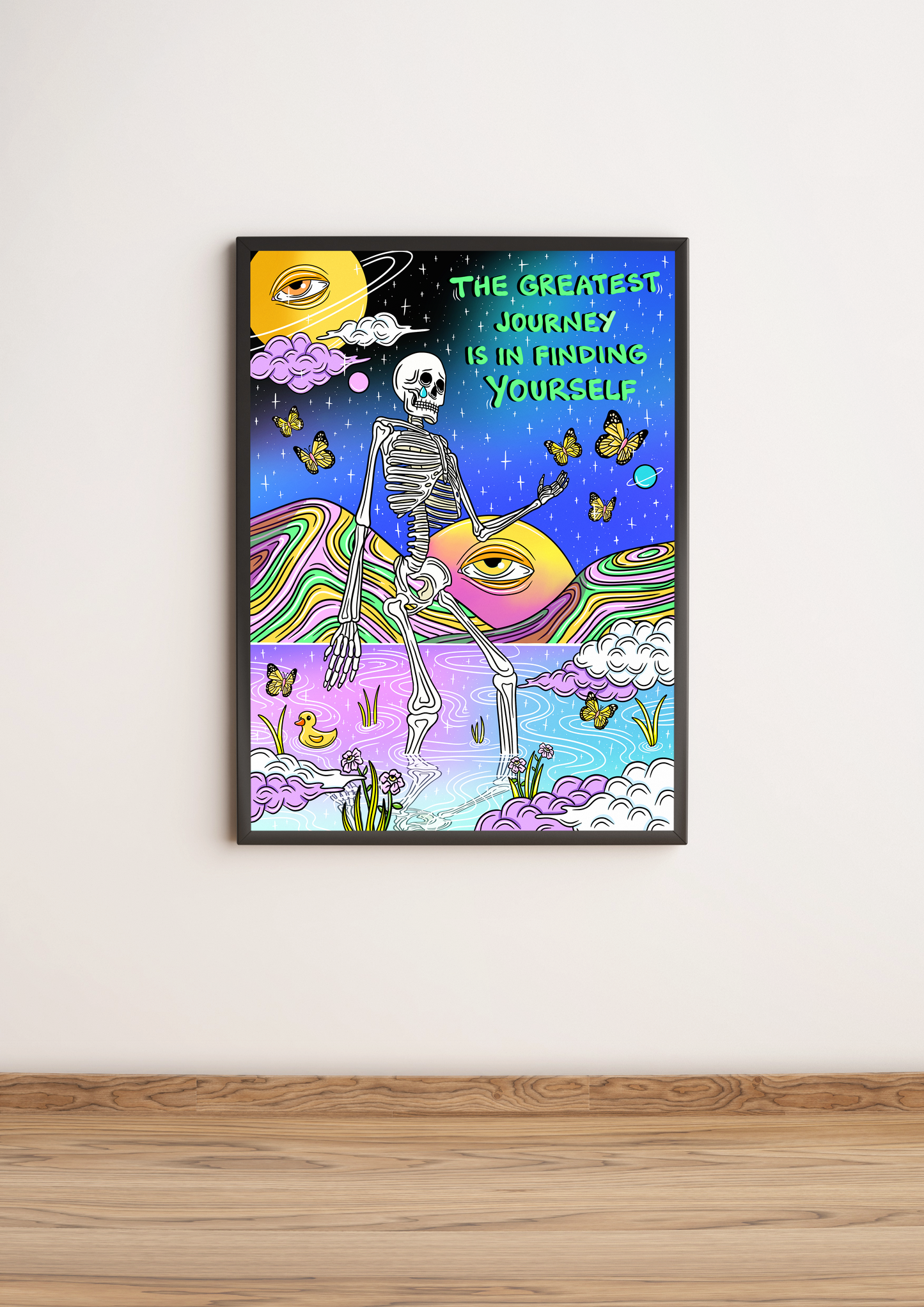 Greatest Journey Skeleton Art Print Wall Poster
