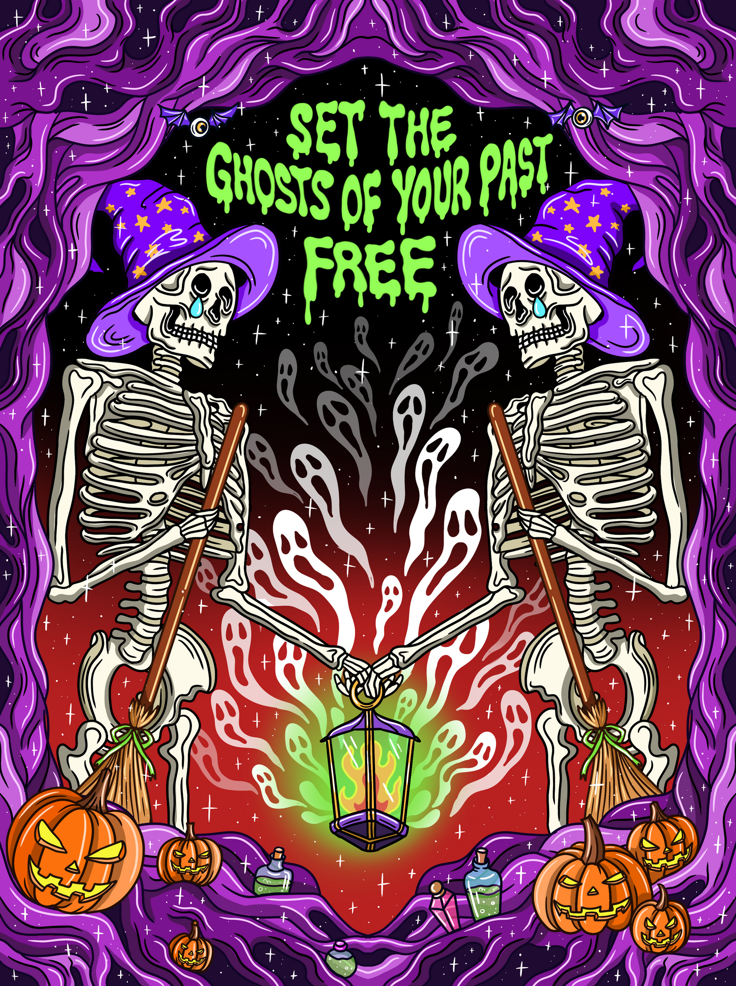 Halloween Ghosts Of Your Past Art Print Wall Poster