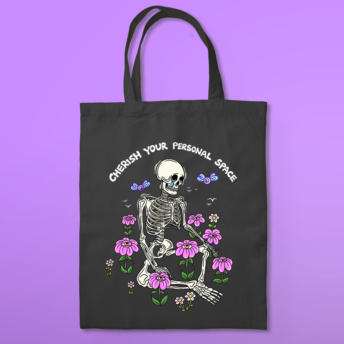 Cherish Your Personal Space Charcoal Tote bag