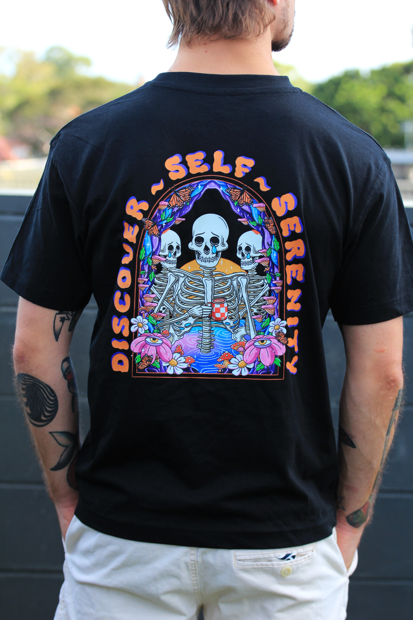 Discover Self Serenity Short Sleeve Black Tshirt