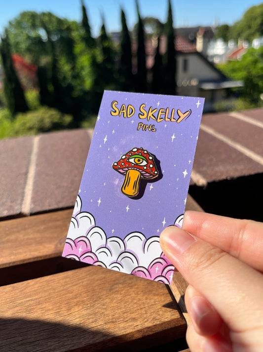 Eye Mushroom Toadstool Enamel pin