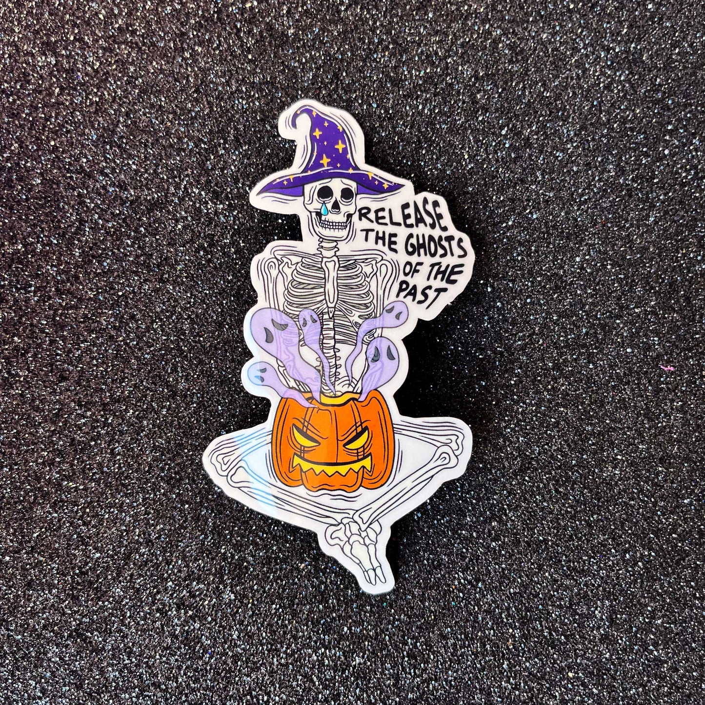 Halloween Witchy Skelly Stickers 2 pack