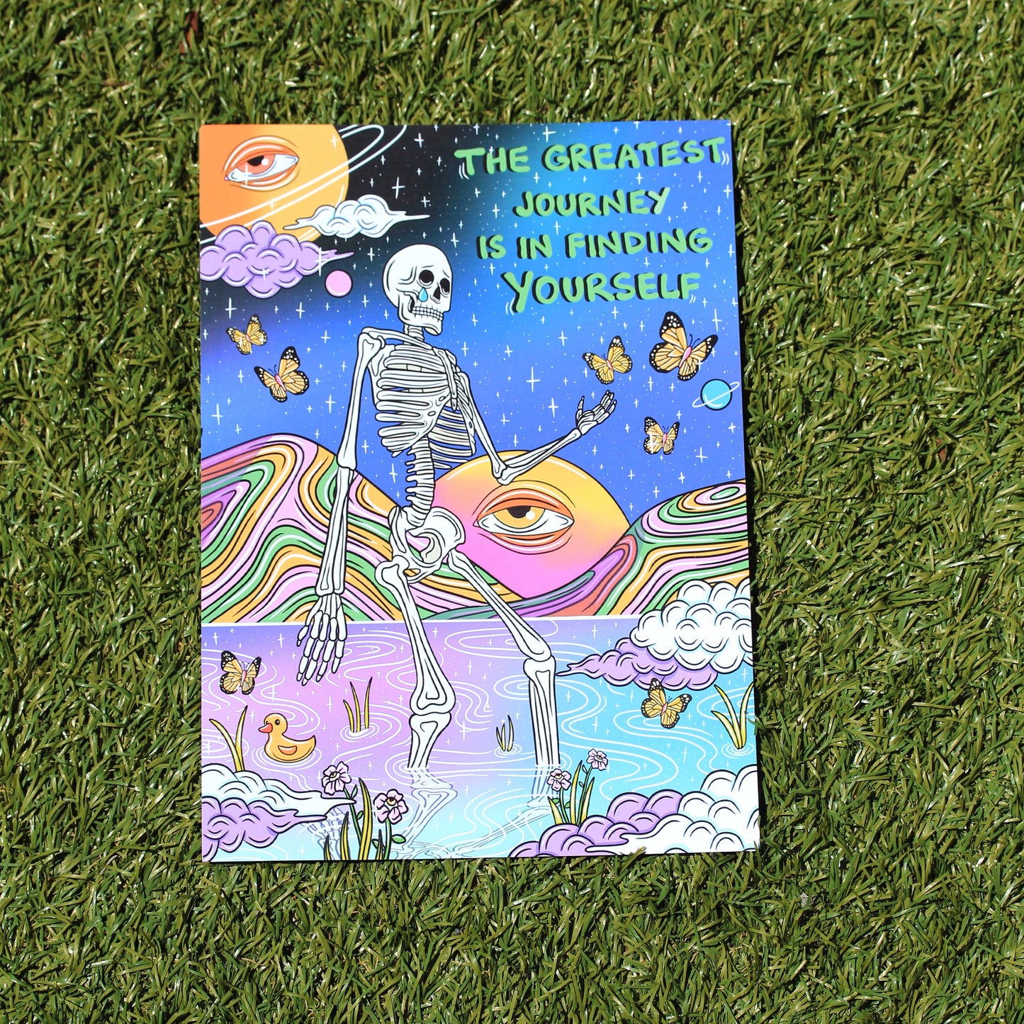 Greatest Journey Skeleton Art Print Wall Poster